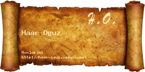 Haar Oguz névjegykártya